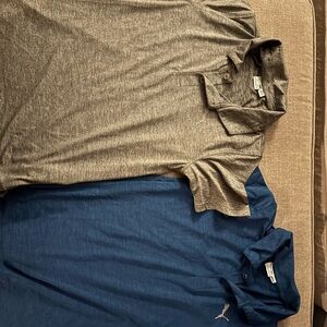 Puma Kids Gray and Blue Polo Shirt Duo